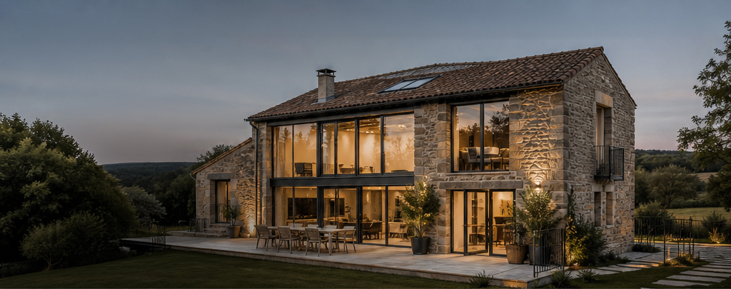 Grange auvergnate réhabilitée – Phénix-Architecture